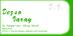 dezso varay business card
